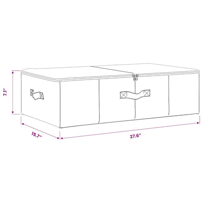 vidaXL Storage Box Fabric 70x40x18 cm Cream