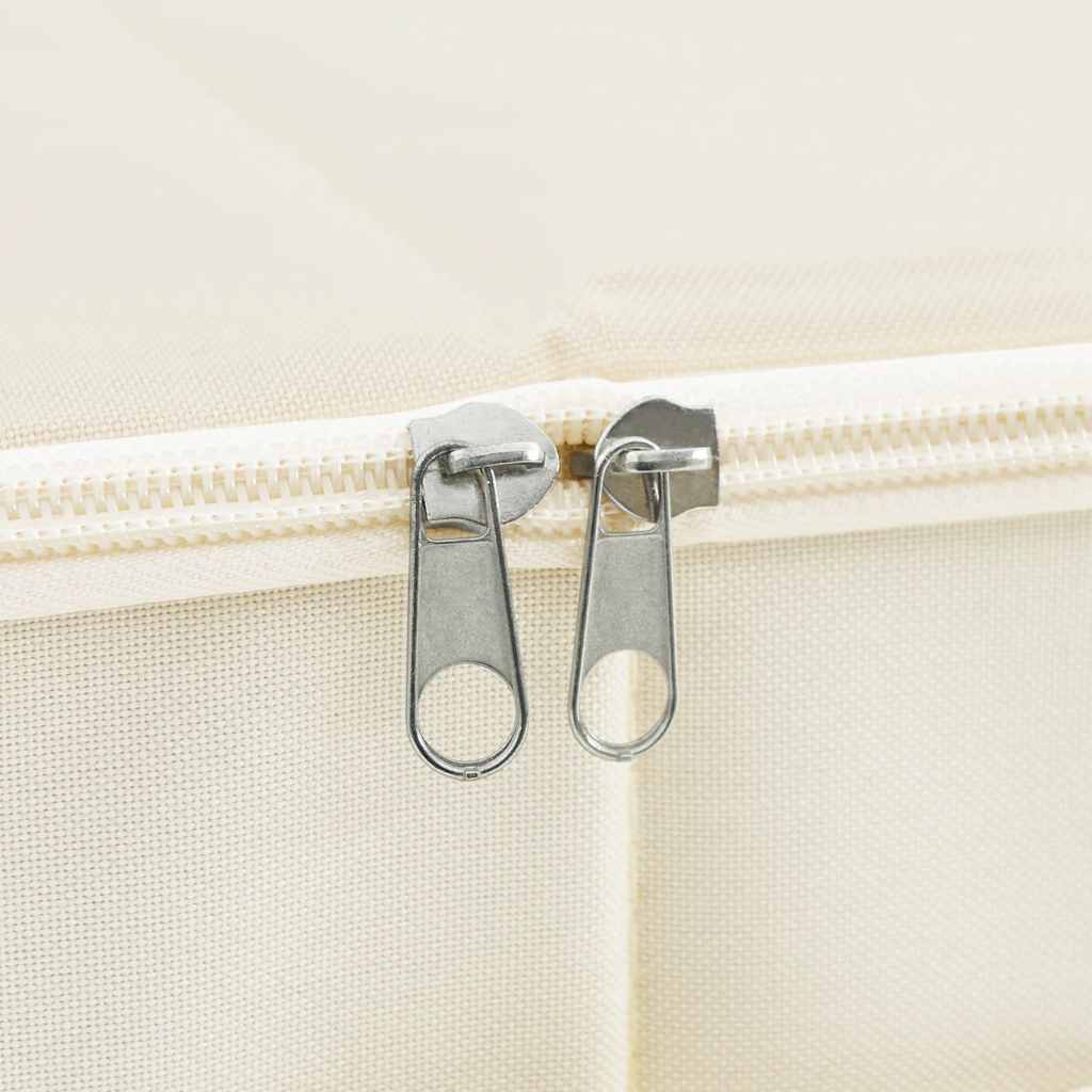 vidaXL Storage Boxes 2 pcs Fabric 70x40x18 cm Cream