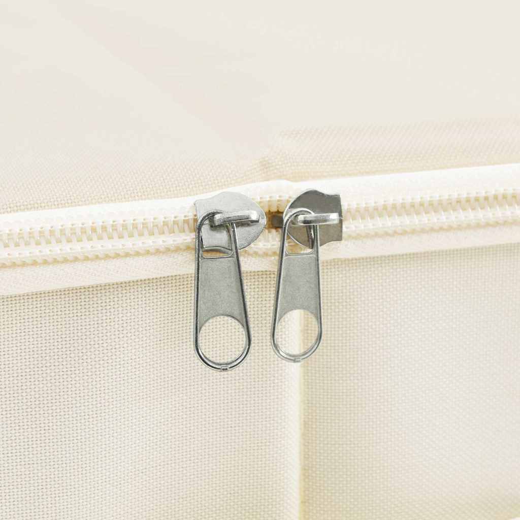 vidaXL Storage Boxes 2 pcs Fabric 43x34x23 cm Cream