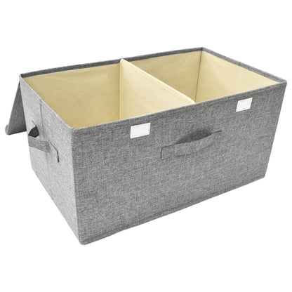 vidaXL Storage Box Fabric 50x30x25 cm Grey