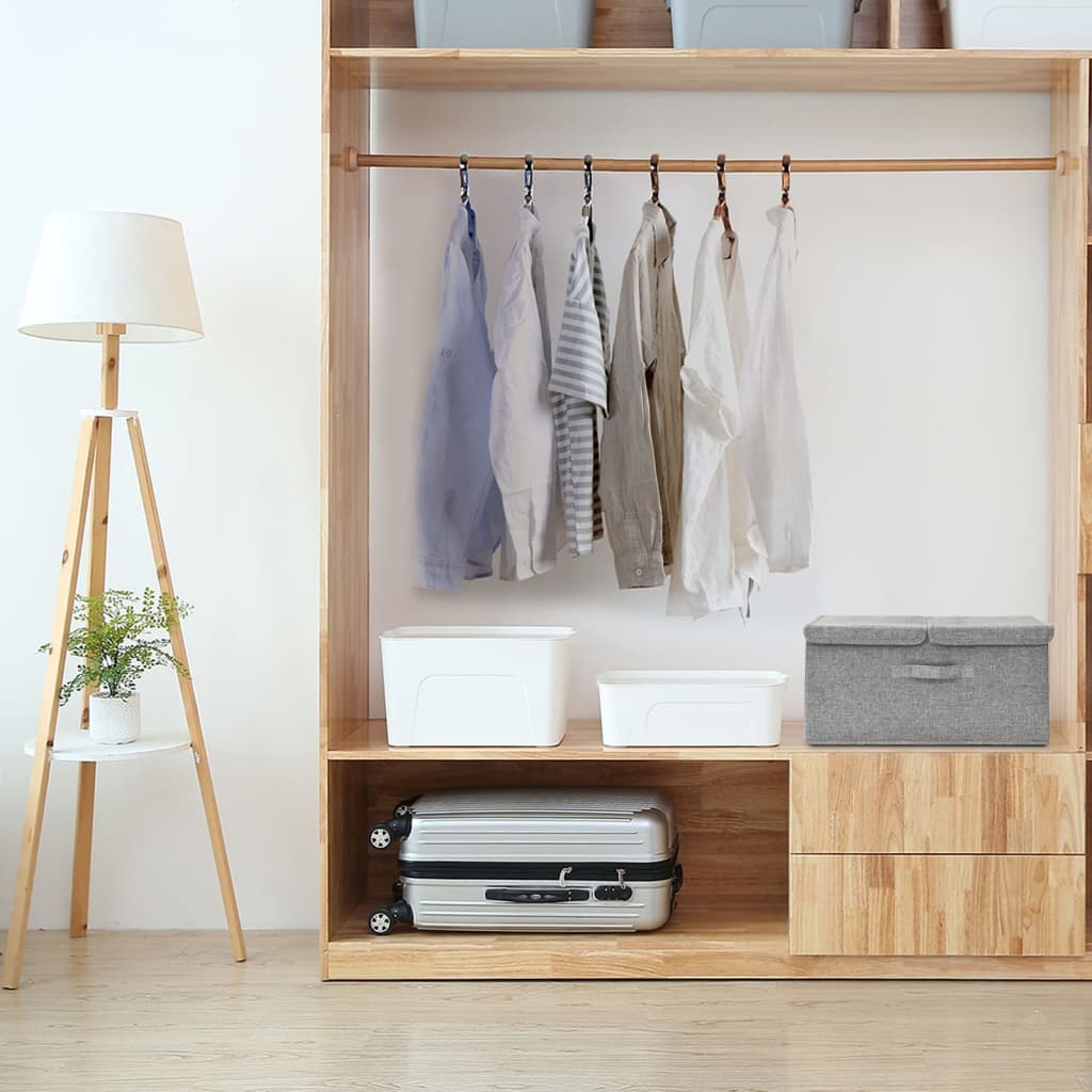 vidaXL Storage Box Fabric 50x30x25 cm Grey