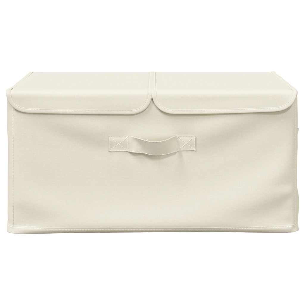 vidaXL Storage Boxes 2 pcs Fabric 50x30x25 cm Cream