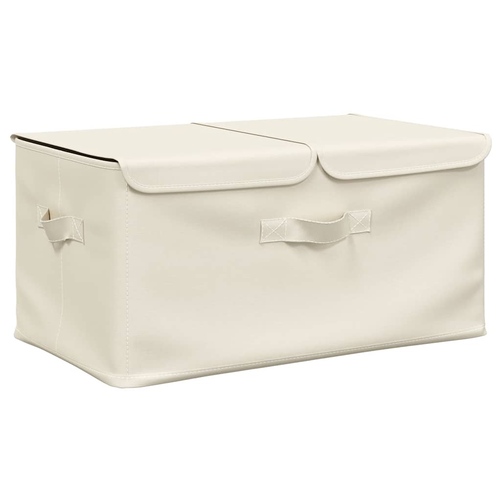 vidaXL Storage Boxes 2 pcs Fabric 50x30x25 cm Cream