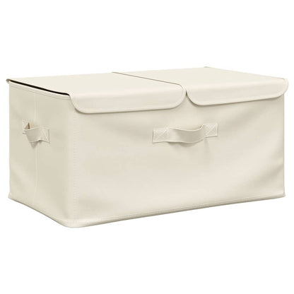 vidaXL Storage Boxes 2 pcs Fabric 50x30x25 cm Cream