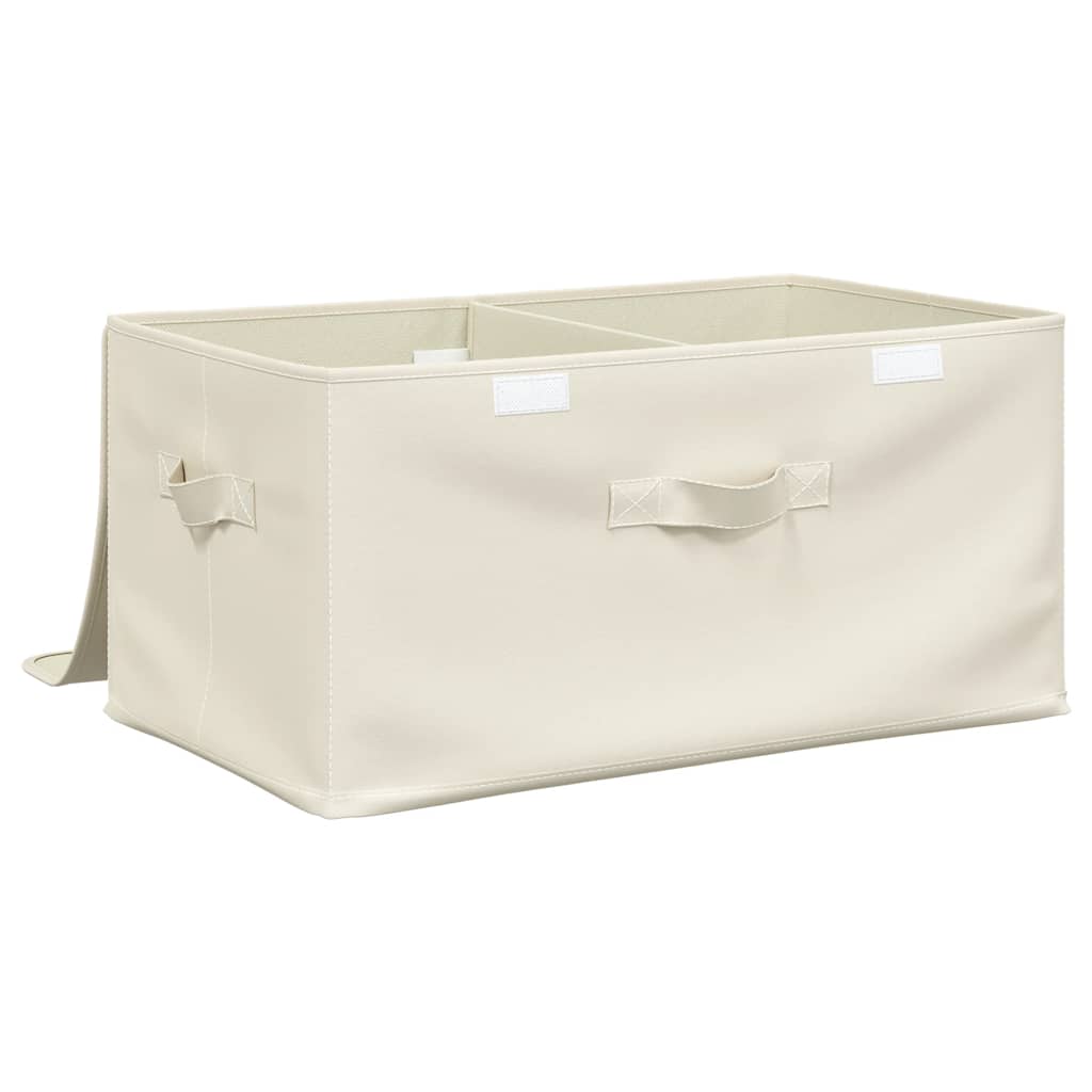 vidaXL Storage Boxes 2 pcs Fabric 50x30x25 cm Cream