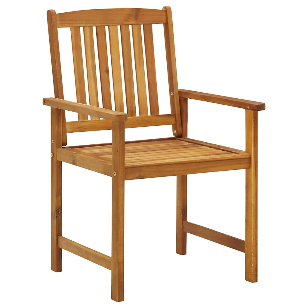 vidaXL Garden Chair | Set of 8 | Brown | Solid Acacia Wood | Standard | Durable