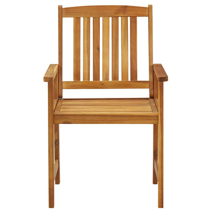 vidaXL Garden Chair | Set of 8 | Brown | Solid Acacia Wood | Standard | Durable