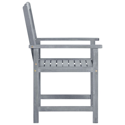 vidaXL Garden Chair | Set of 6 | Grey | Solid Acacia wood | Standard | Durable