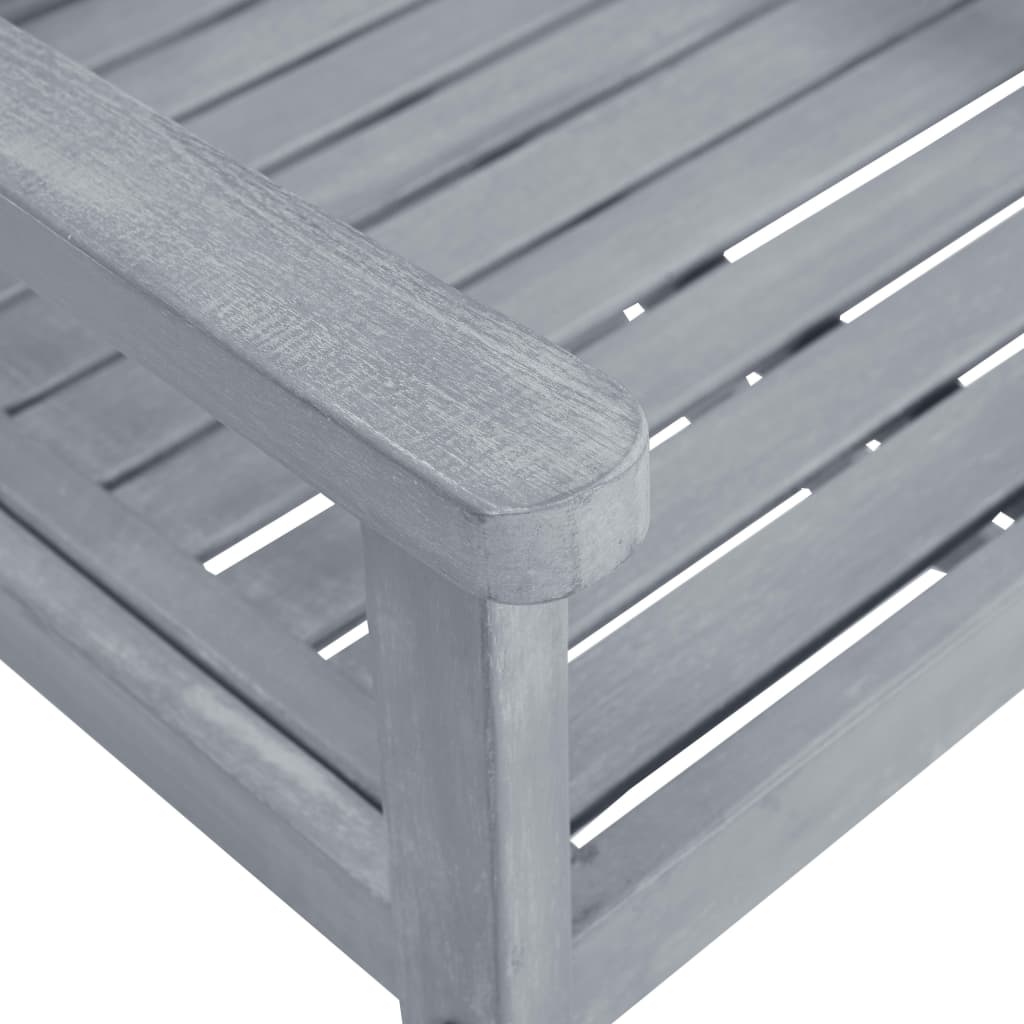 vidaXL Garden Chair | Set of 6 | Grey | Solid Acacia wood | Standard | Durable