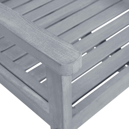 vidaXL Garden Chair | Set of 8 | Grey | Solid Acacia wood | Medium | Durable