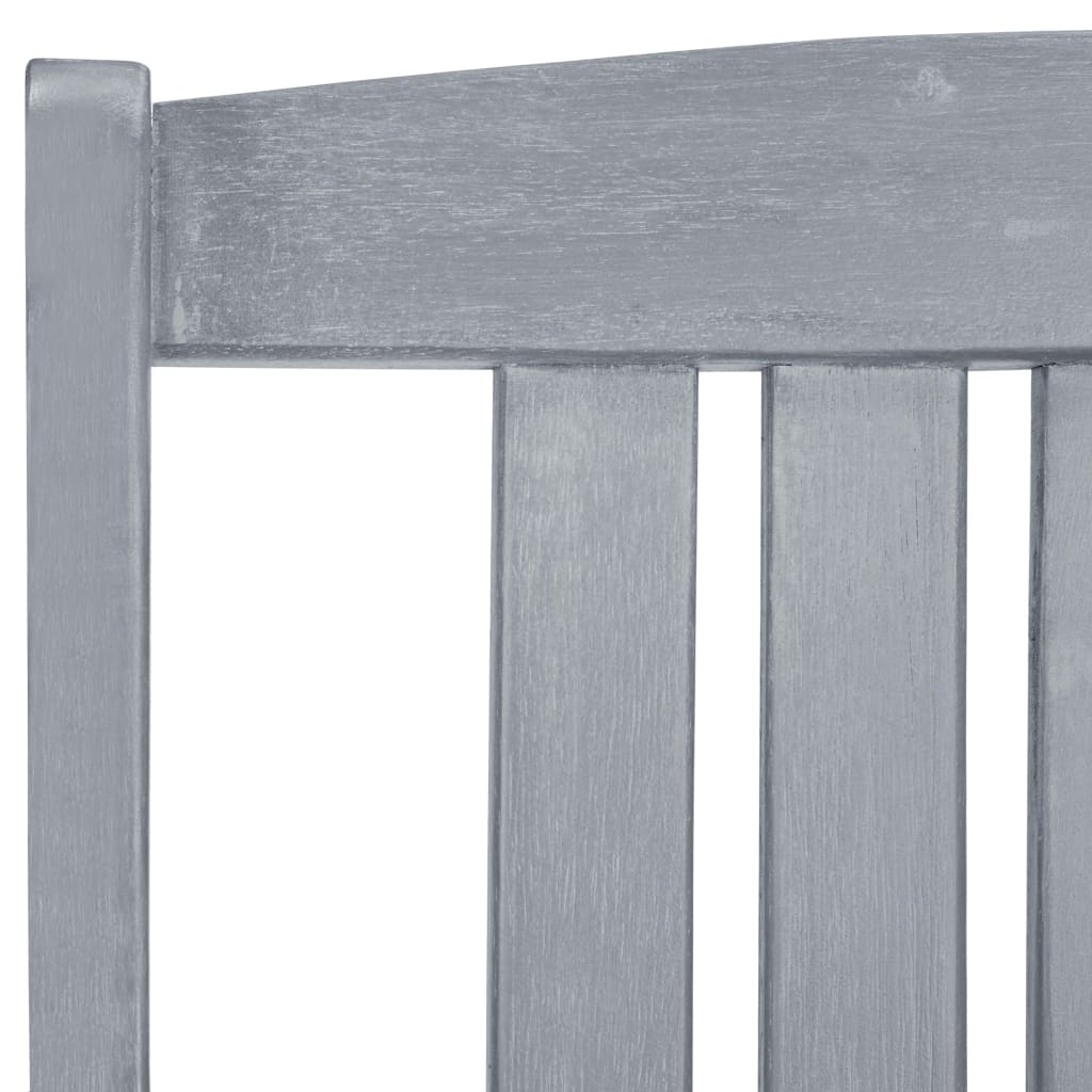 vidaXL Garden Chair | Set of 8 | Grey | Solid Acacia wood | Medium | Durable