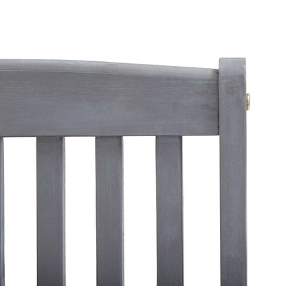 vidaXL Outdoor Chair | Set of 8 | Grey | Acacia Wood | Standard | Foldable