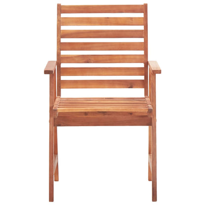 vidaXL Outdoor Chair | Set of 8 | Brown | Solid Acacia Wood | Standard
