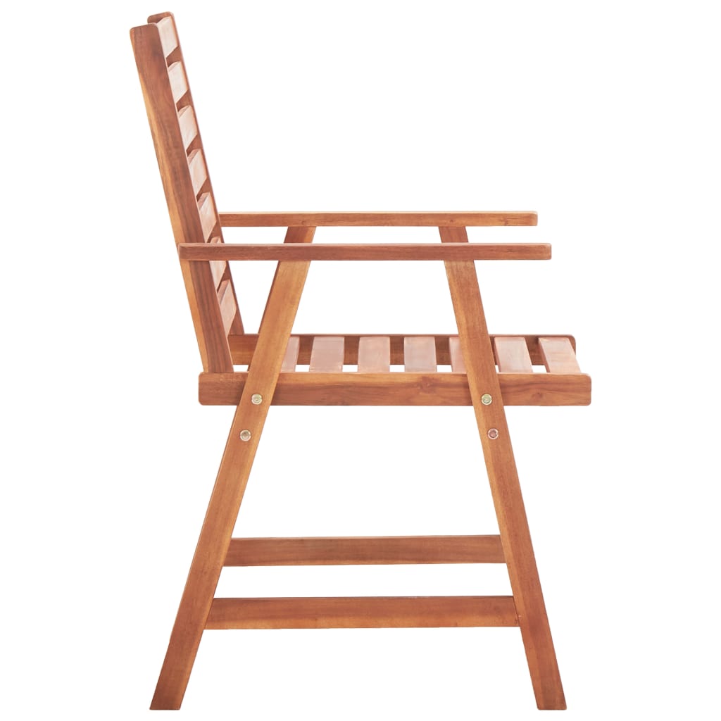 vidaXL Outdoor Chair | Set of 8 | Brown | Solid Acacia Wood | Standard