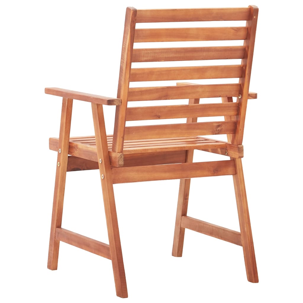 vidaXL Outdoor Chair | Set of 8 | Brown | Solid Acacia Wood | Standard