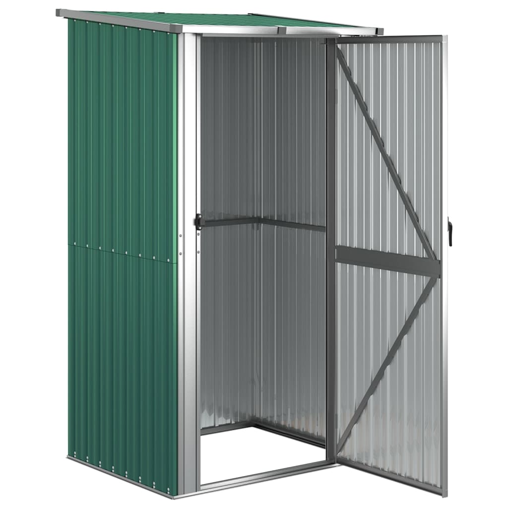 vidaXL Garden Shed Green 118.5x97x209.5 cm Galvanised Steel