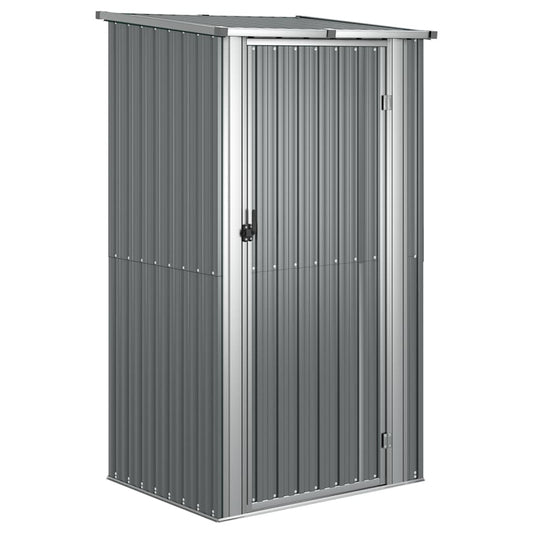 vidaXL Garden Shed Grey 118,5x97x209,5 cm Galvanised Steel