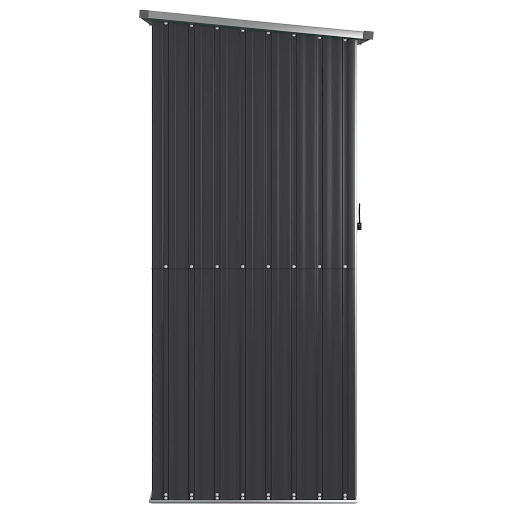 vidaXL Garden Shed Anthracite 118.5x97x209.5 cm Galvanised Steel