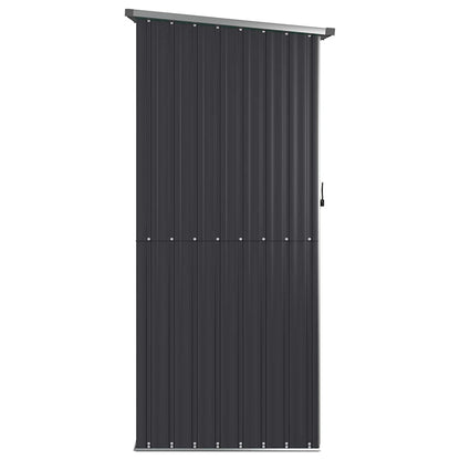 vidaXL Garden Shed Anthracite 118.5x97x209.5 cm Galvanised Steel