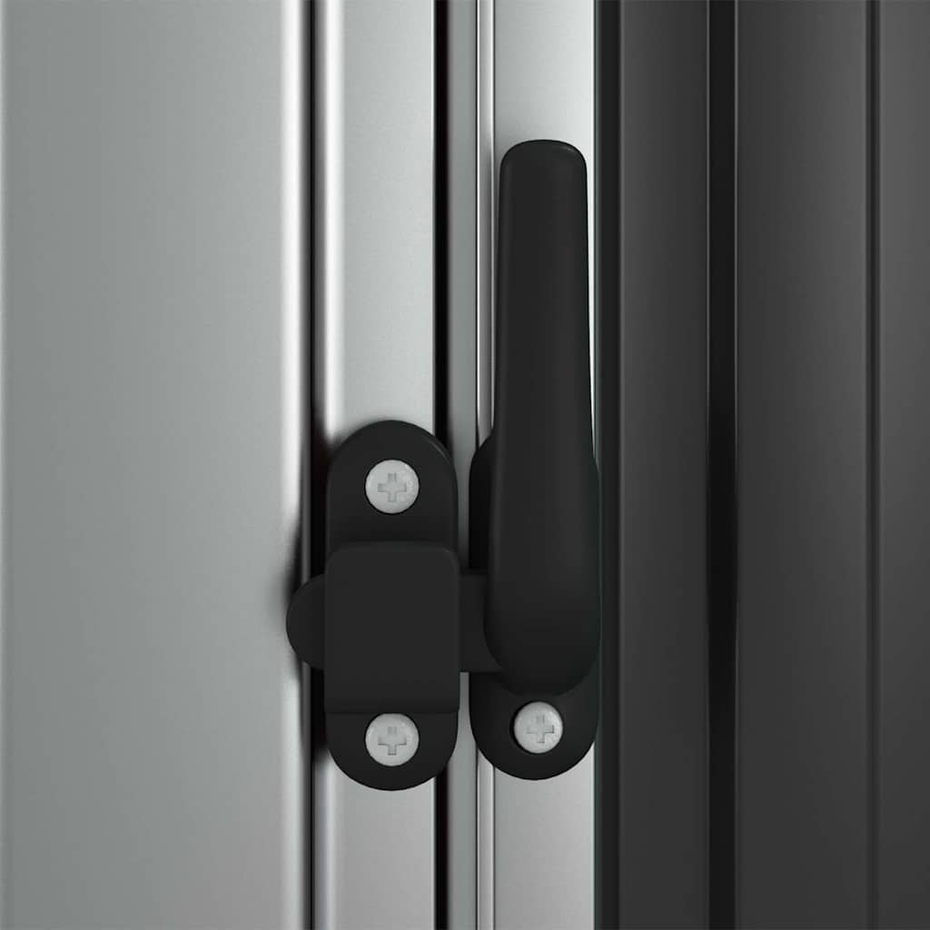 vidaXL Garden Shed Anthracite 118.5x97x209.5 cm Galvanised Steel