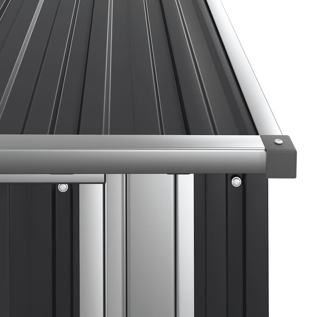 vidaXL Garden Shed Anthracite 118.5x97x209.5 cm Galvanised Steel