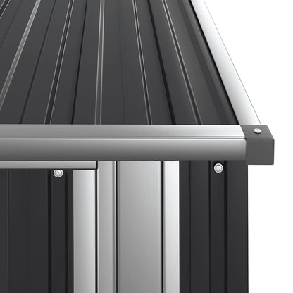 vidaXL Garden Shed Anthracite 118.5x97x209.5 cm Galvanised Steel