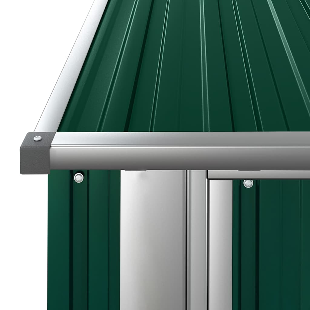 vidaXL Garden Shed Green 180.5x97x209.5 cm Galvanised Steel