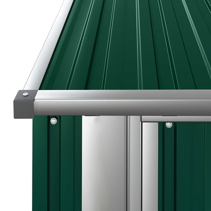 vidaXL Garden Shed Green 180.5x97x209.5 cm Galvanised Steel