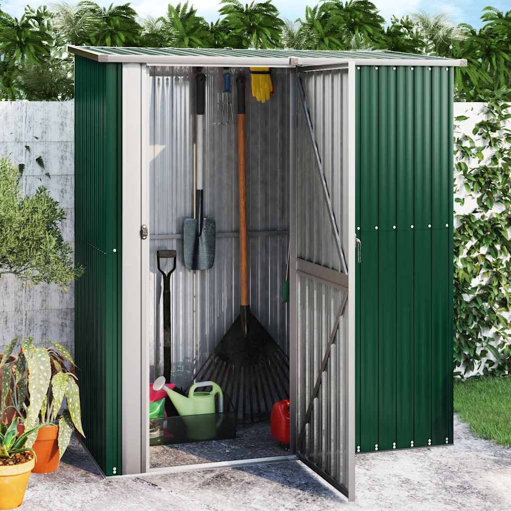 vidaXL Garden Shed Green 180.5x97x209.5 cm Galvanised Steel