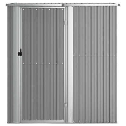 vidaXL Garden Shed Grey 180.5x97x209.5 cm Galvanised Steel