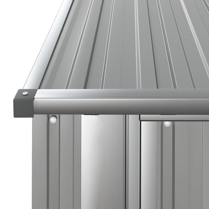 vidaXL Garden Shed Grey 180.5x97x209.5 cm Galvanised Steel
