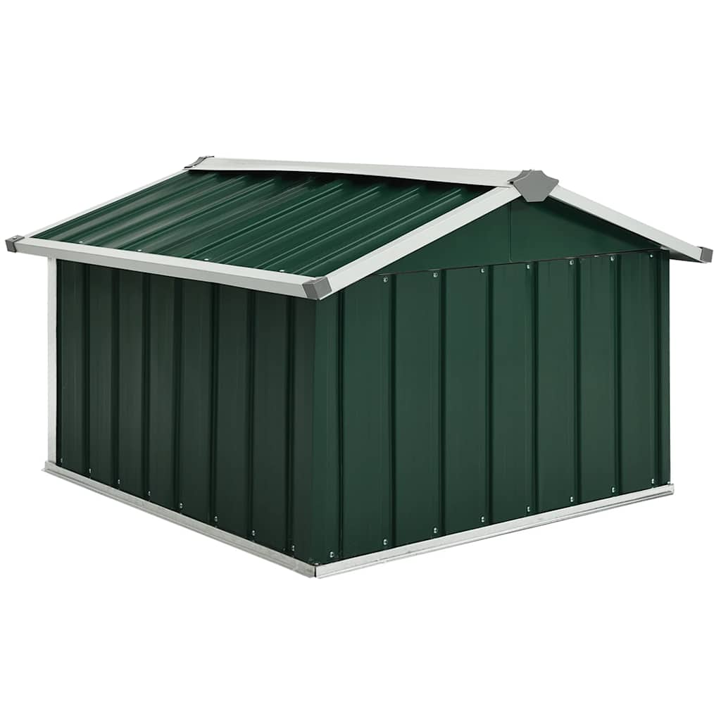 vidaXL Garden Robot Lawnmower Shed 92x97x63 cm Galvanised Steel Green