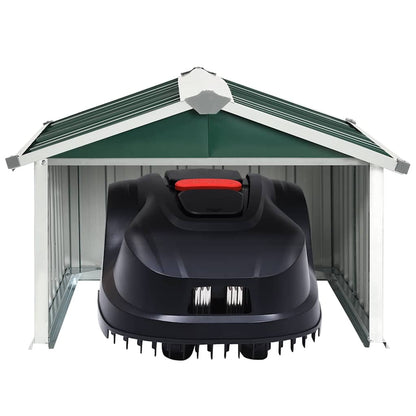 vidaXL Garden Robot Lawnmower Shed 92x97x63 cm Galvanised Steel Green