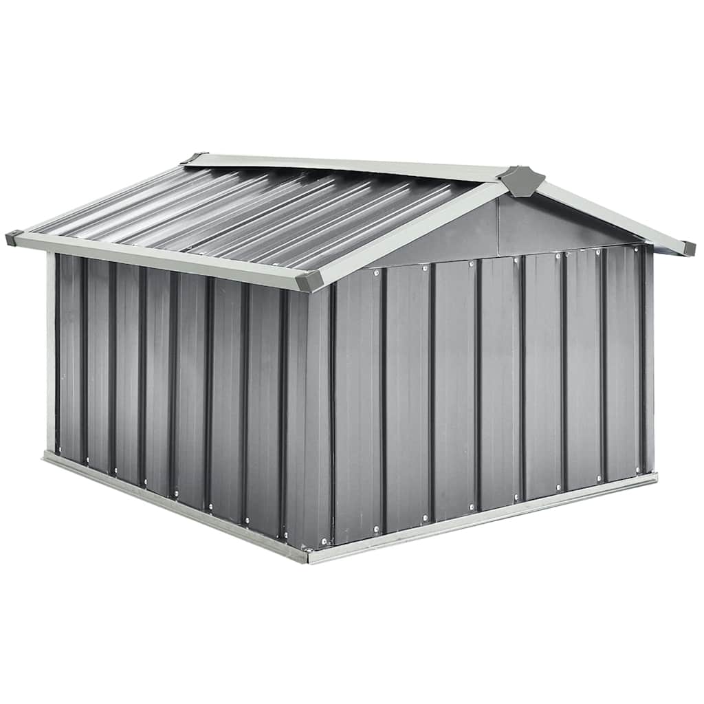 vidaXL Garden Robot Lawnmower Shed 92x97x63 cm Galvanised Steel Grey