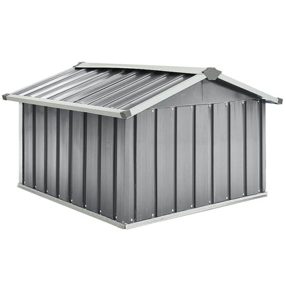vidaXL Garden Robot Lawnmower Shed 92x97x63 cm Galvanised Steel Grey