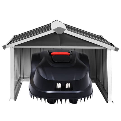 vidaXL Garden Robot Lawnmower Shed 92x97x63 cm Galvanised Steel Anthracite