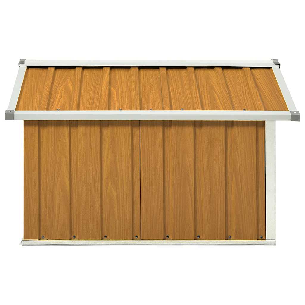 150910 vidaXL Garden Robot Lawnmower Shed 92x97x63 cm Galvanised Steel Brown