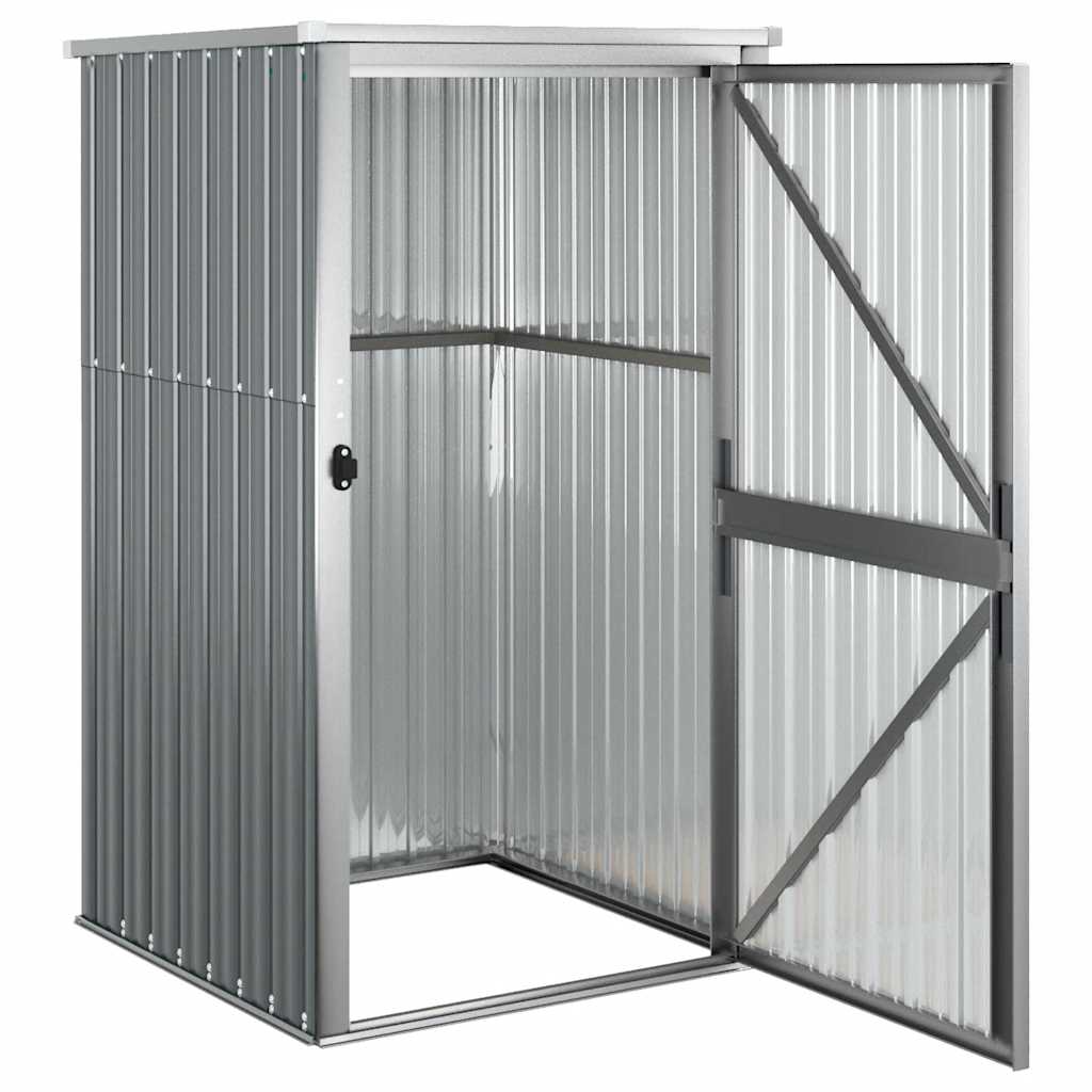 vidaXL Garden Tool Shed Grey 88x89x161 cm Galvanised Steel