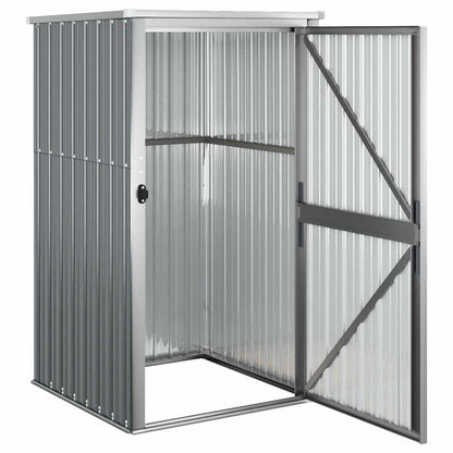 vidaXL Garden Tool Shed Grey 88x89x161 cm Galvanised Steel