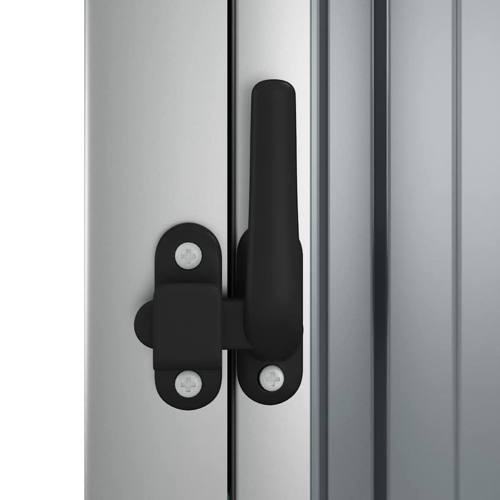 vidaXL Garden Tool Shed Grey 88x89x161 cm Galvanised Steel