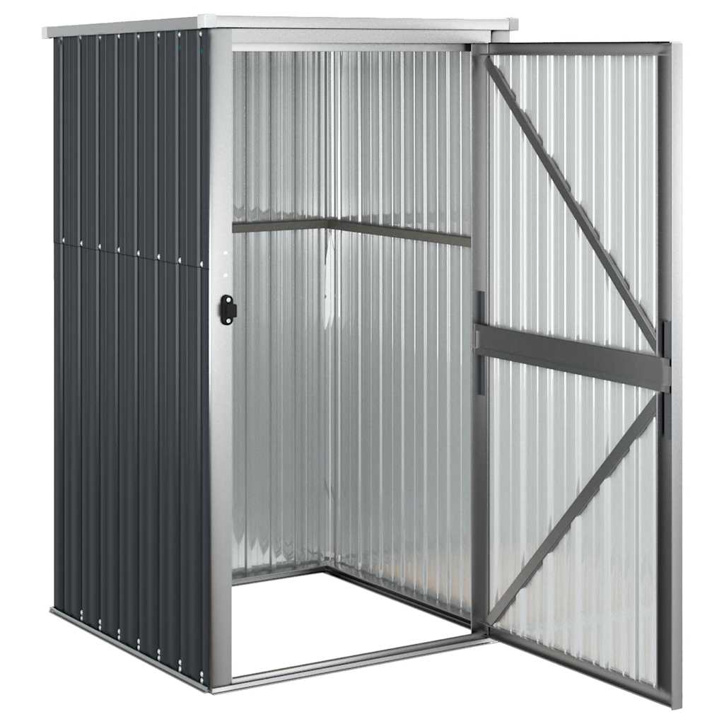 vidaXL Tool Shed | Anthracite | Galvanised steel, Metal, Plastic | Standard