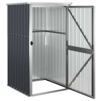 vidaXL Garden Tool Shed Anthracite 88x89x161 cm Galvanised Steel
