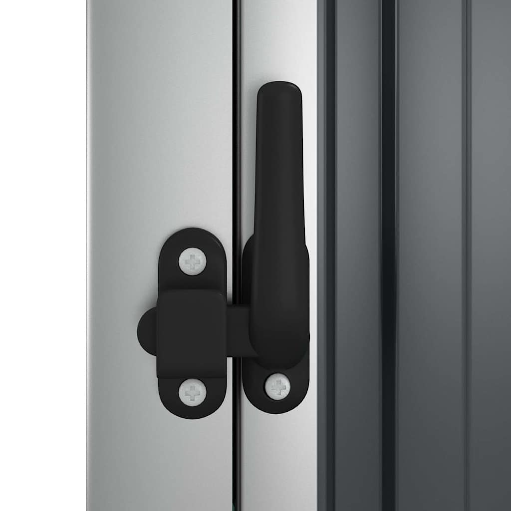 vidaXL Garden Tool Shed Anthracite 88x89x161 cm Galvanised Steel