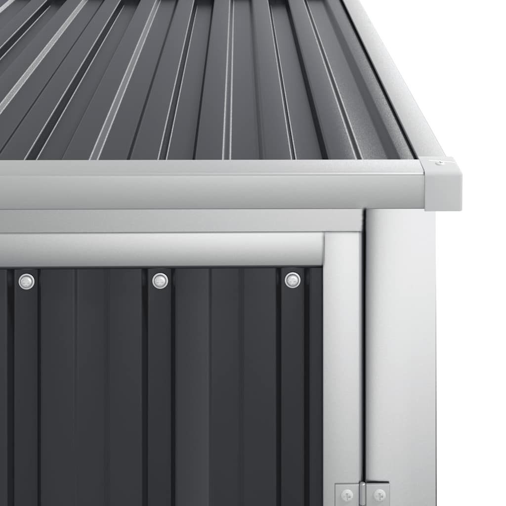 vidaXL Garden Tool Shed Anthracite 88x89x161 cm Galvanised Steel