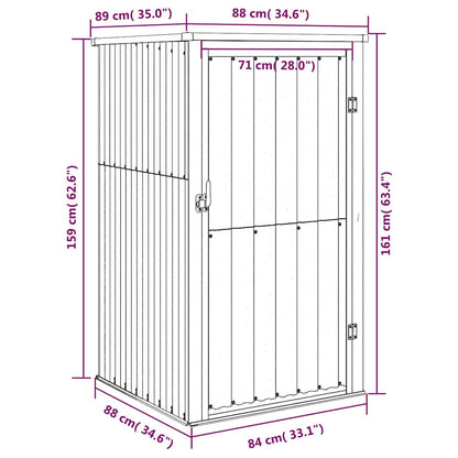 vidaXL Garden Tool Shed Anthracite 88x89x161 cm Galvanised Steel