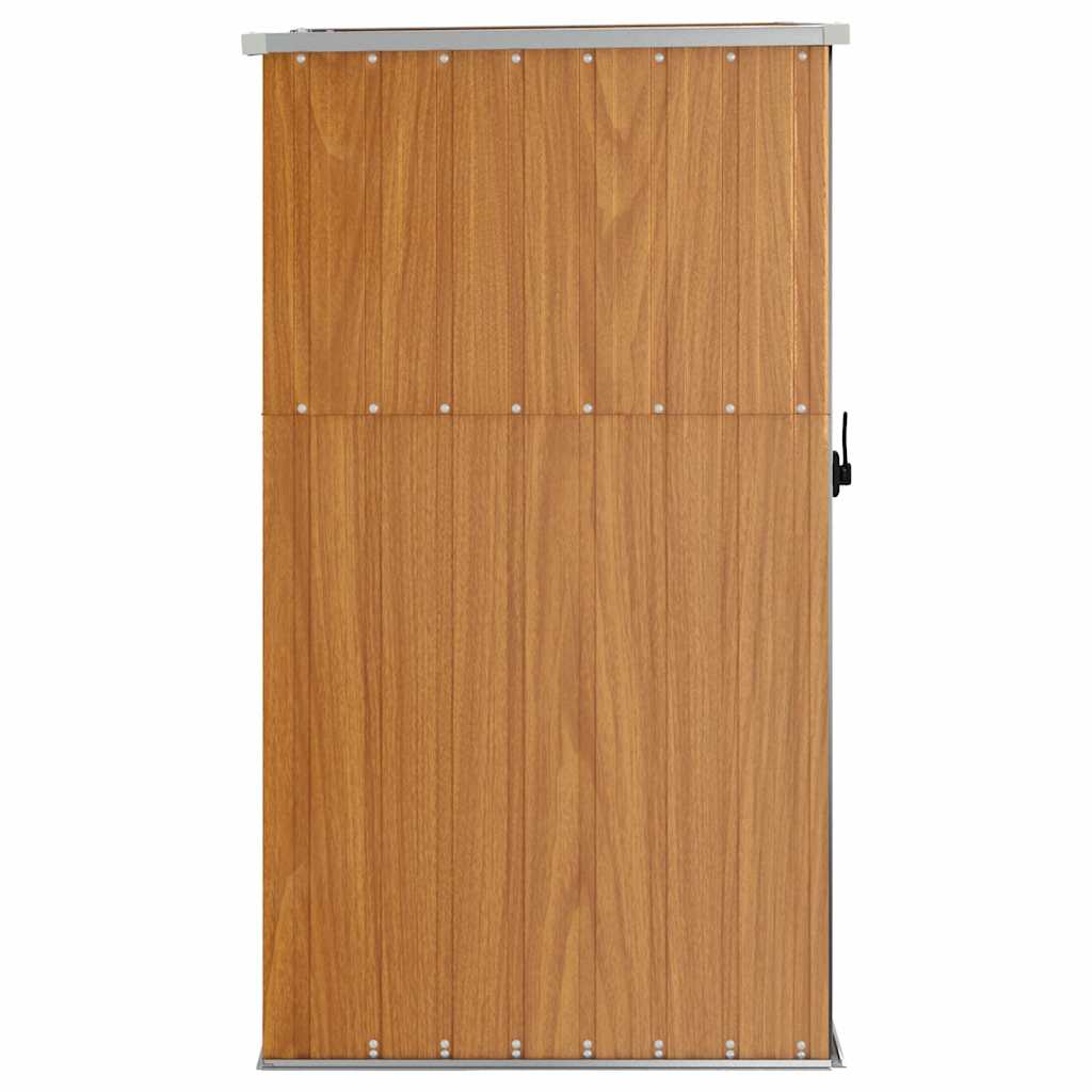 vidaXL Garden Tool Shed Brown 88x89x161 cm Galvanised Steel