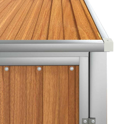 vidaXL Garden Tool Shed Brown 88x89x161 cm Galvanised Steel