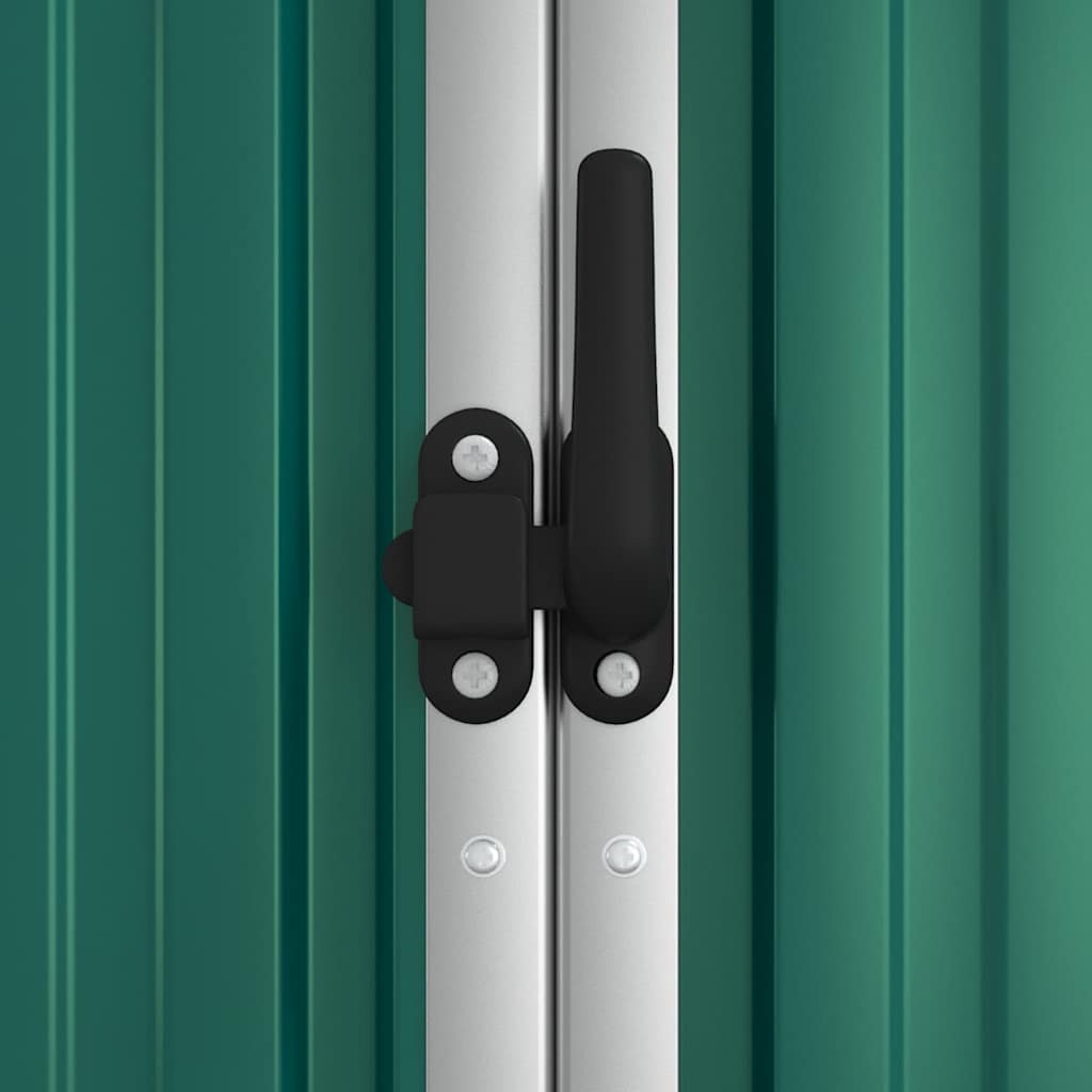vidaXL Garden Tool Shed Green 161x89x161 cm Galvanised Steel