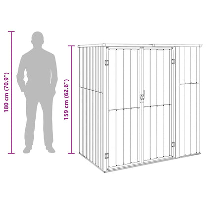 vidaXL Garden Tool Shed Green 161x89x161 cm Galvanised Steel