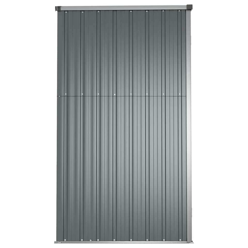vidaXL Garden Tool Shed Grey 161x89x161 cm Galvanised Steel
